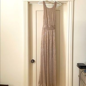 Miss Selfridge gold maxi dress